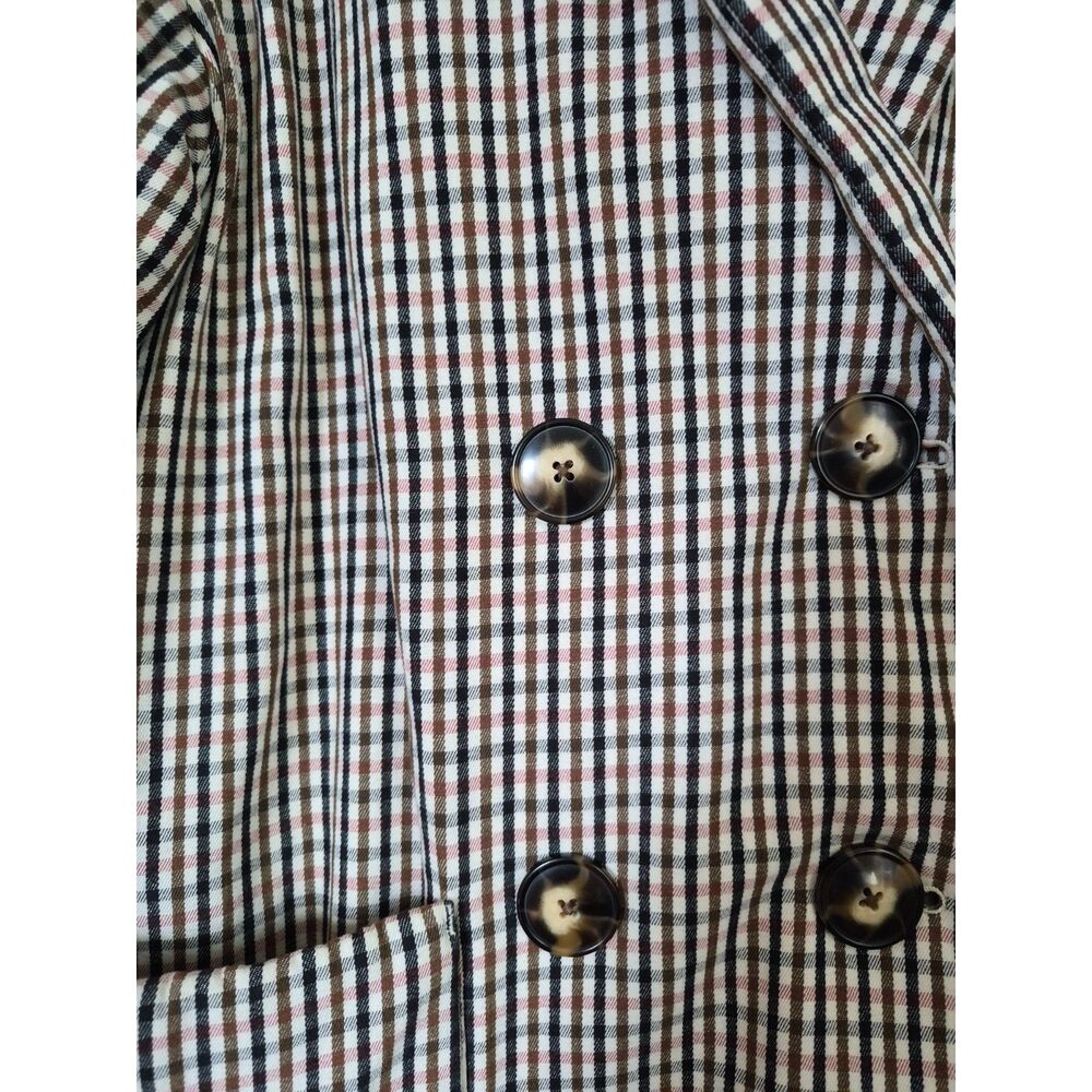 Madewell Quilted Plaid Insulated Blazer Jacket Shacket Black White Small - Picture 9 of 14